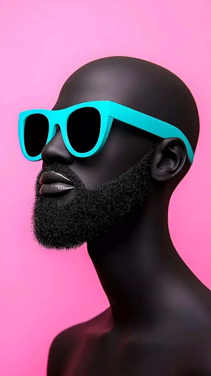 Minimalist Black Man Sculpture Midjourney提示词