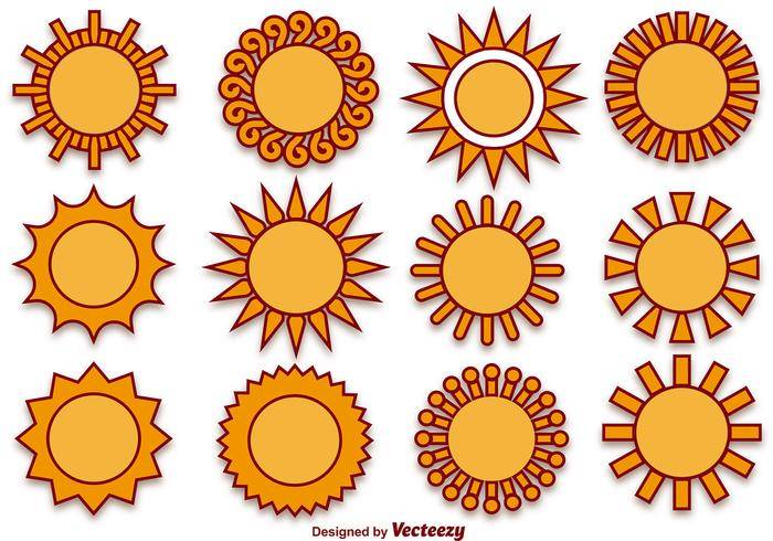 太阳矢量图标集