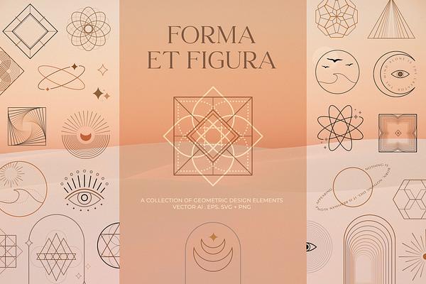 Forms shapes vector logo elements