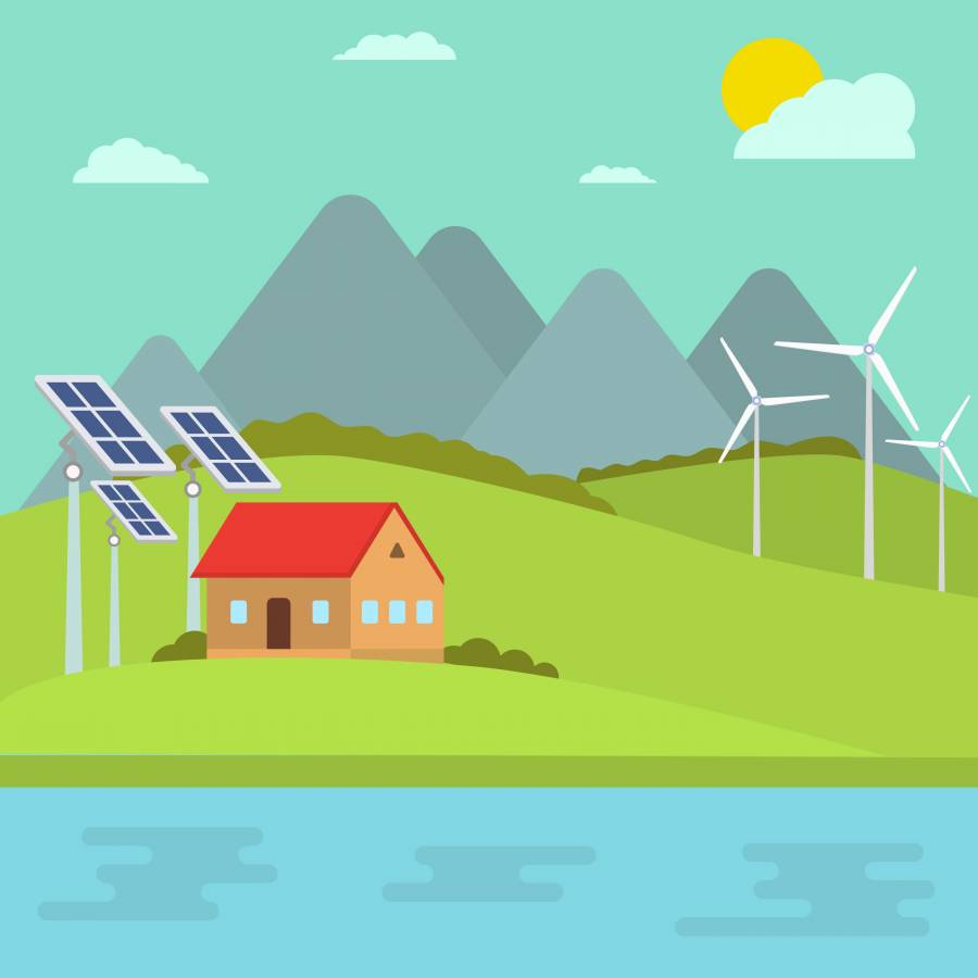 平坦的自然资源矢量