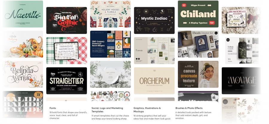 【免费资源】来自CreativeMarket网站的2025年11月份52套免费资源打包下载