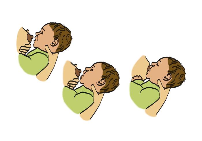 母乳喂养婴儿的插图