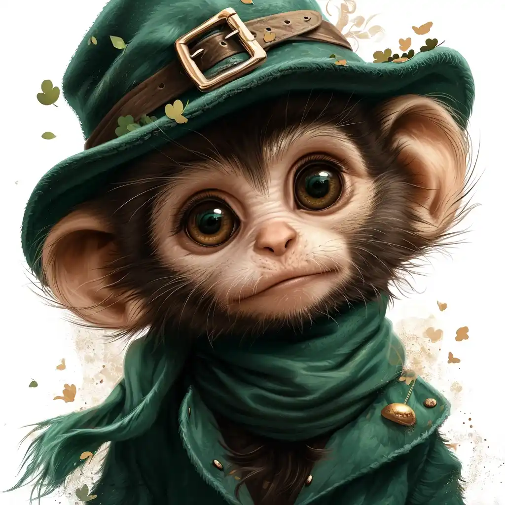 St Patricks Day Funny Animal Midjourney提示词