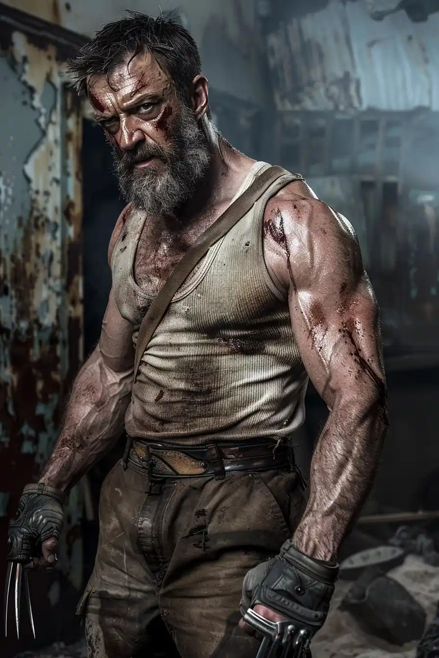 Wolverine Portrayal in 8K Midjourney提示词