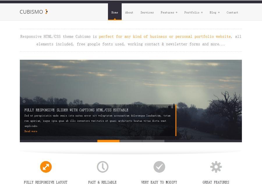 简洁企业网站设计PHP+css+html