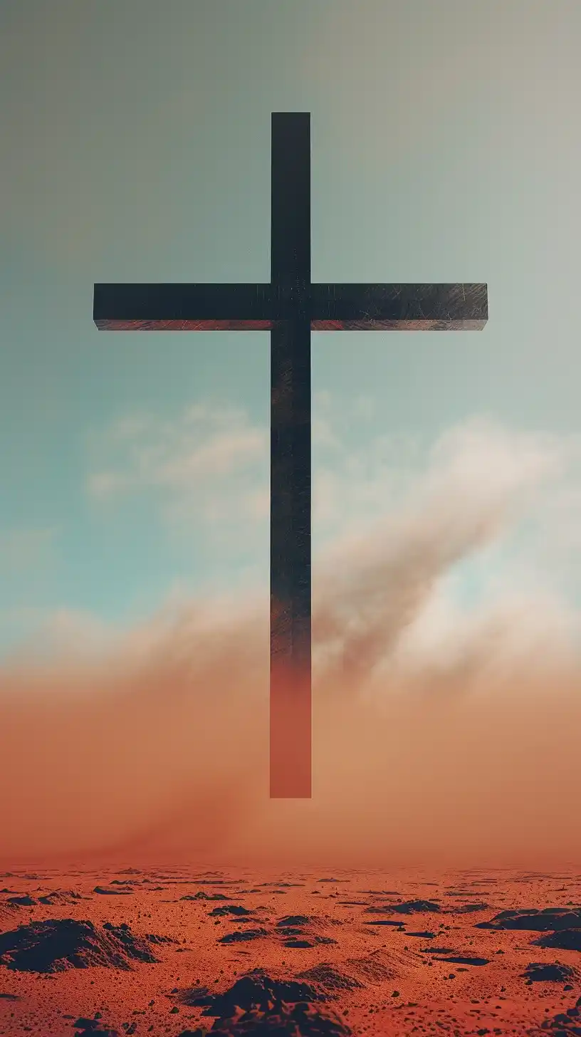 Levitating Mirror Cross Midjourney提示词
