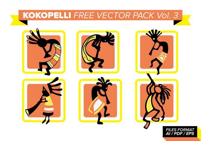 Kokopelli免费矢量包卷。 3