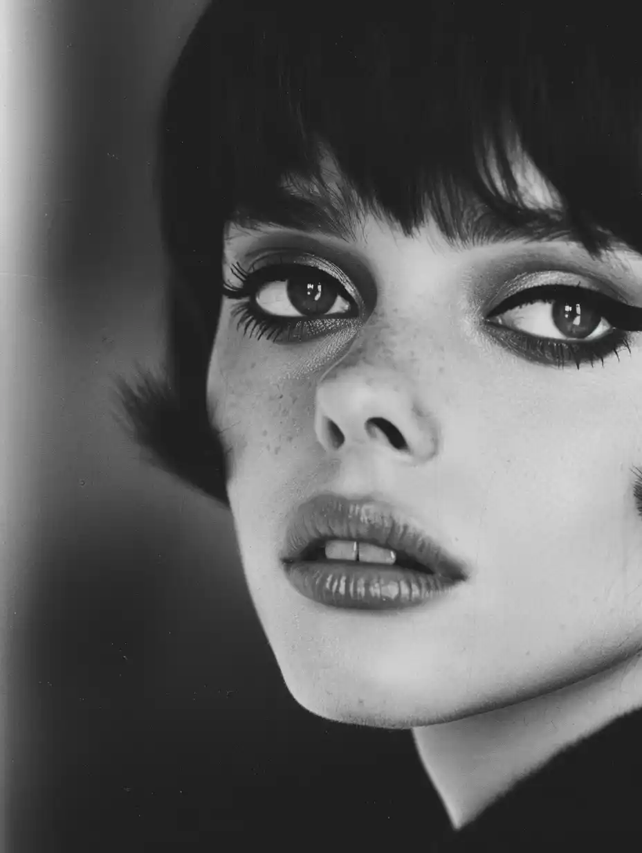 Short-Haired Woman 1960s Editorial Midjourney 提示词生成效果