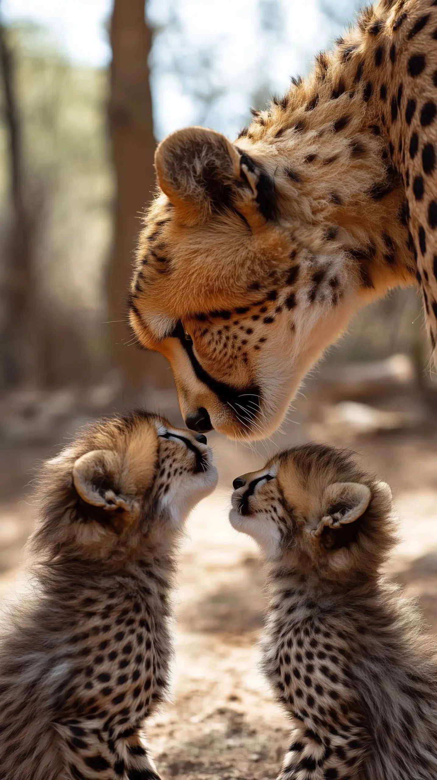 Raw Cheetah Reunion Scene Midjourney提示词