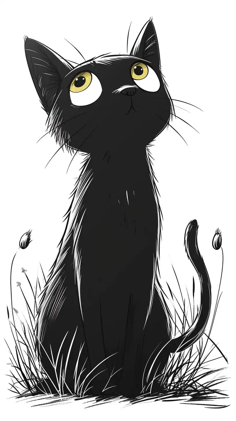 Miyazaki-style Cat Midjourney提示词