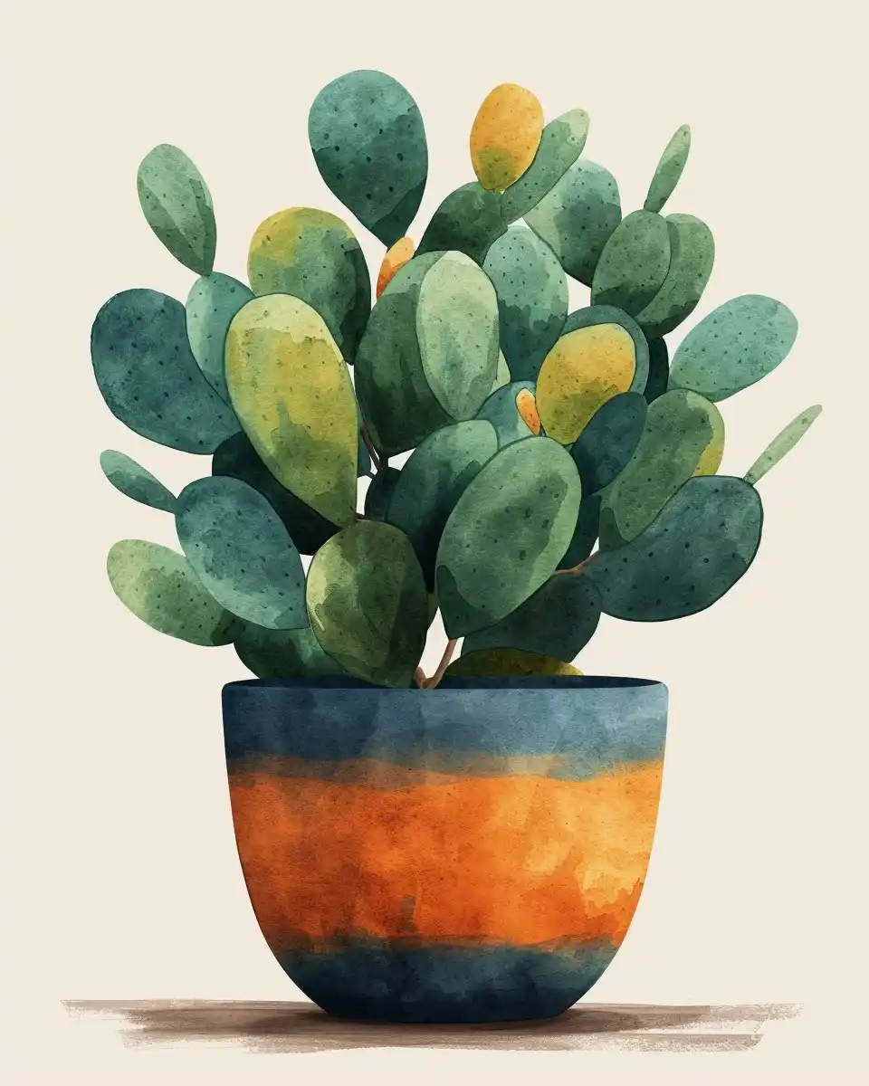 Simplistic Matisse Cactus Paris Midjourney提示词