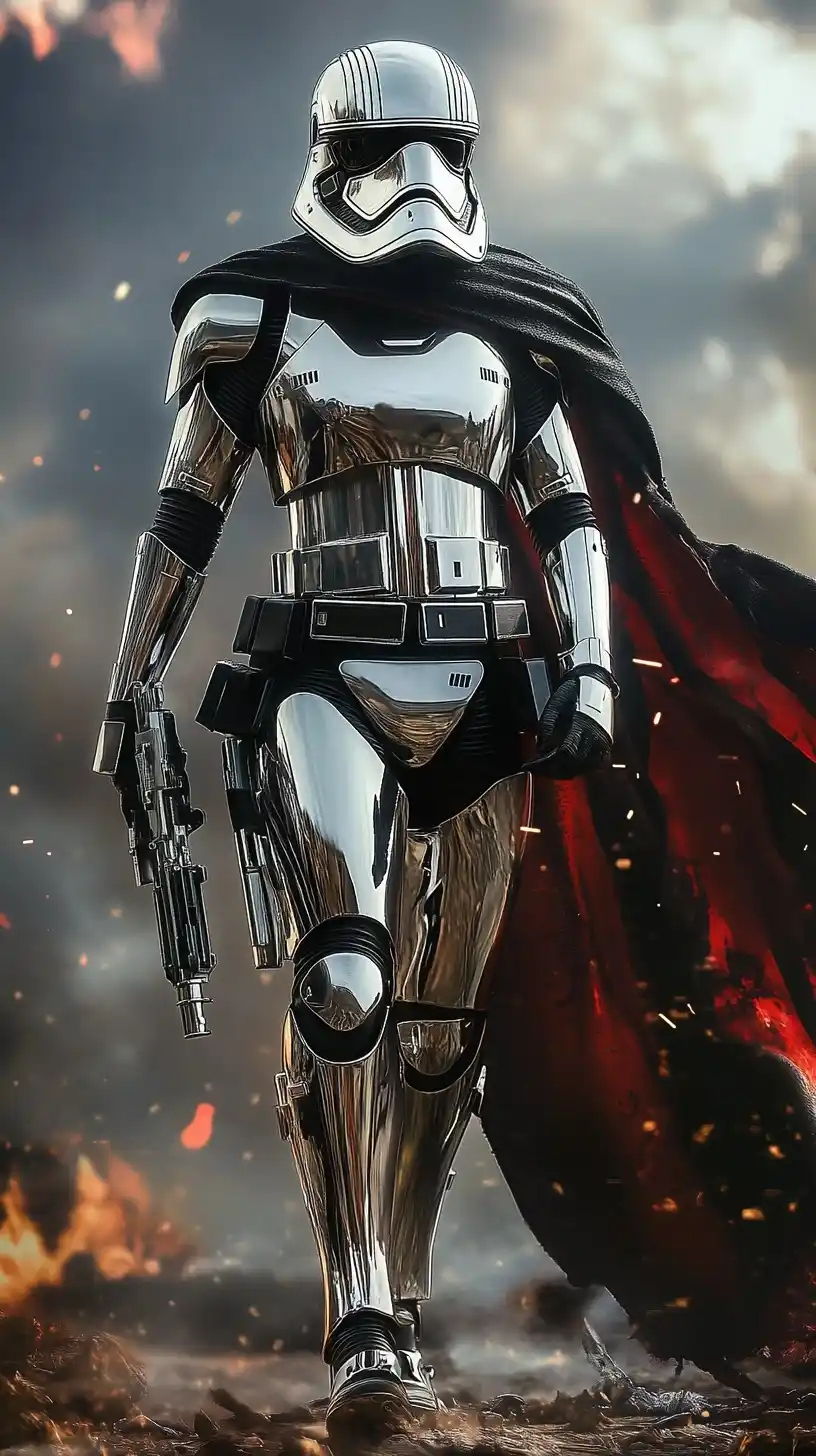 Photorealistic Captain Phasma Midjourney提示词