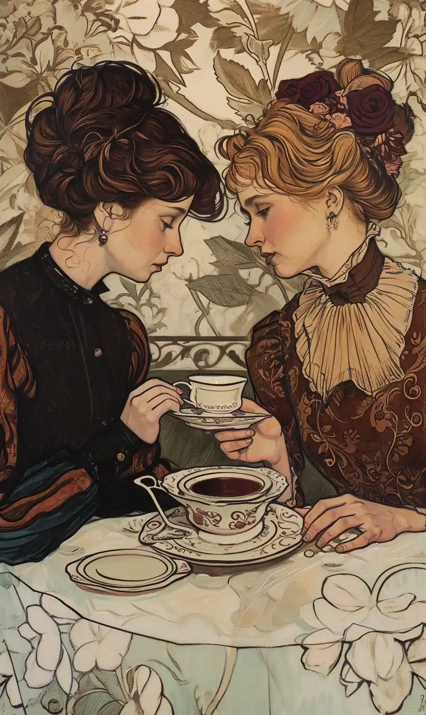 Tea Cup Reflections Midjourney提示词