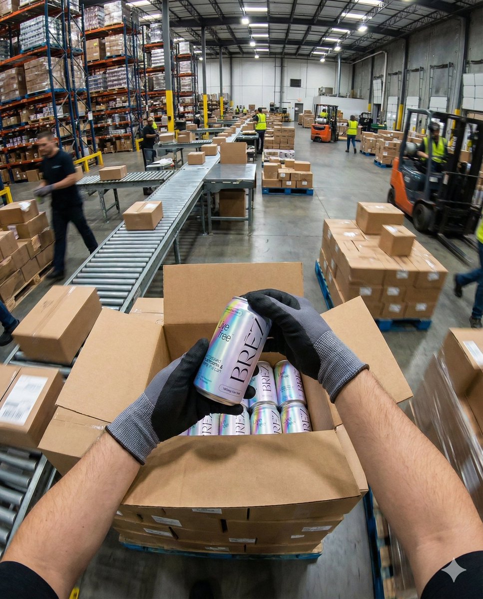 Warehouse Logistics: Product Packaging & Distribution Nano Banana提示词