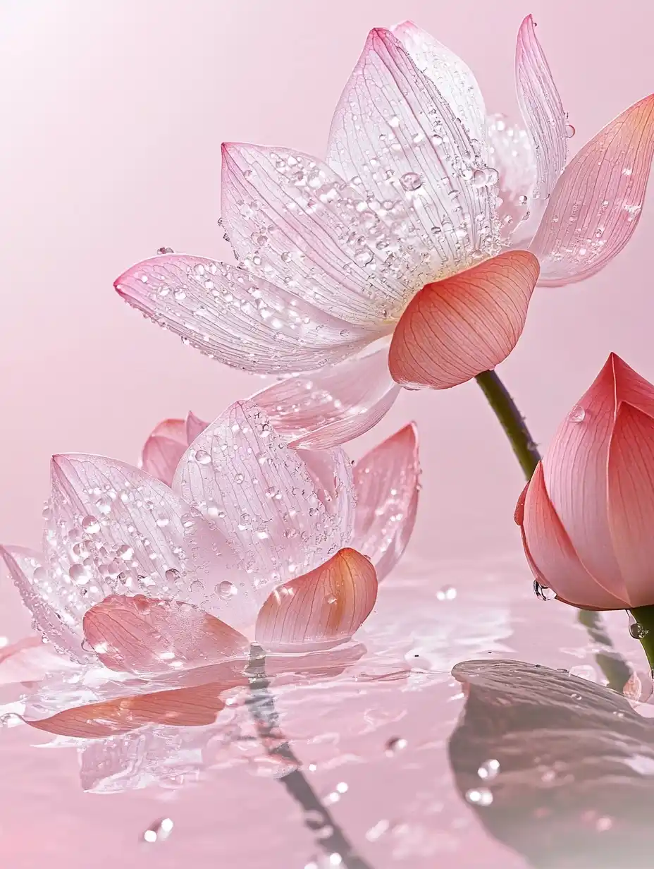 X-Ray Macro Lotus Flowers Midjourney 提示词生成效果