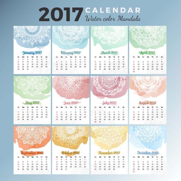 波希米亚2017日历