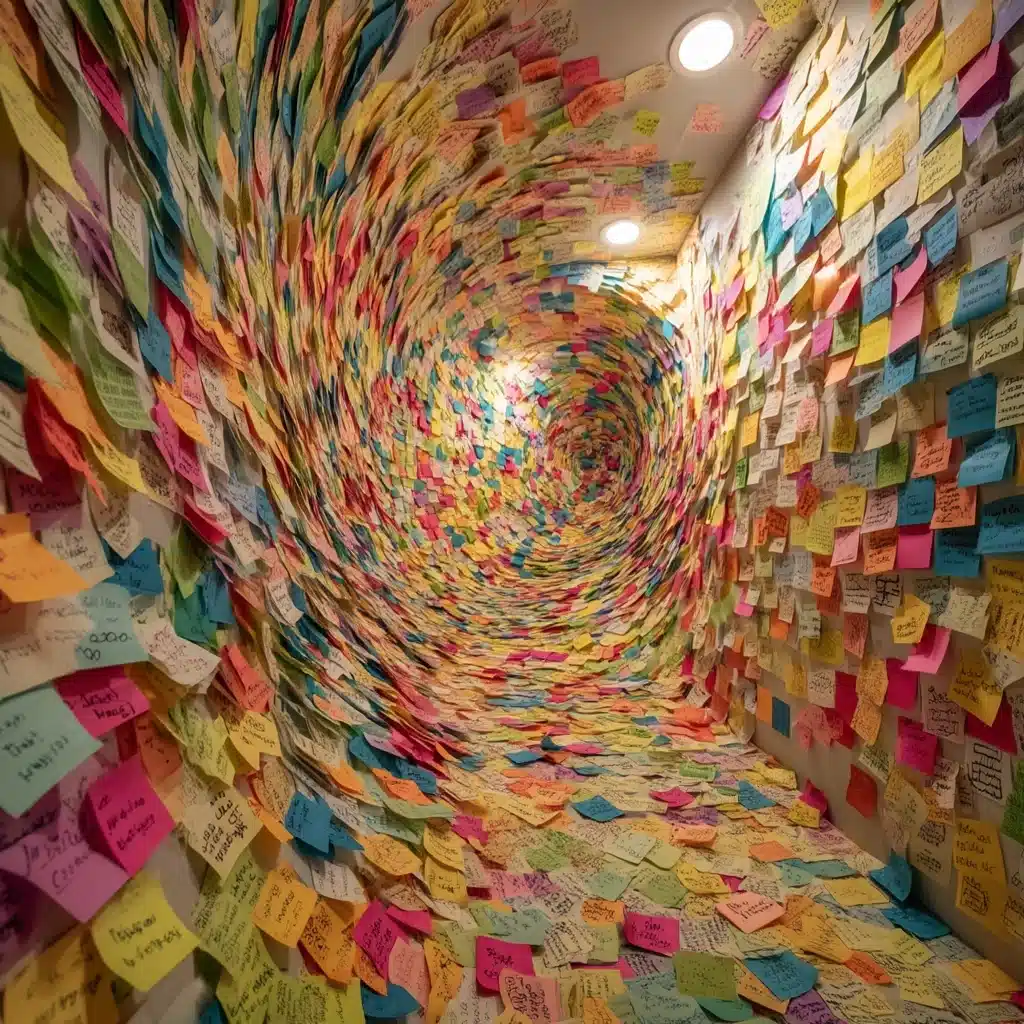 Colorful Sticky Note Tornado Midjourney提示词