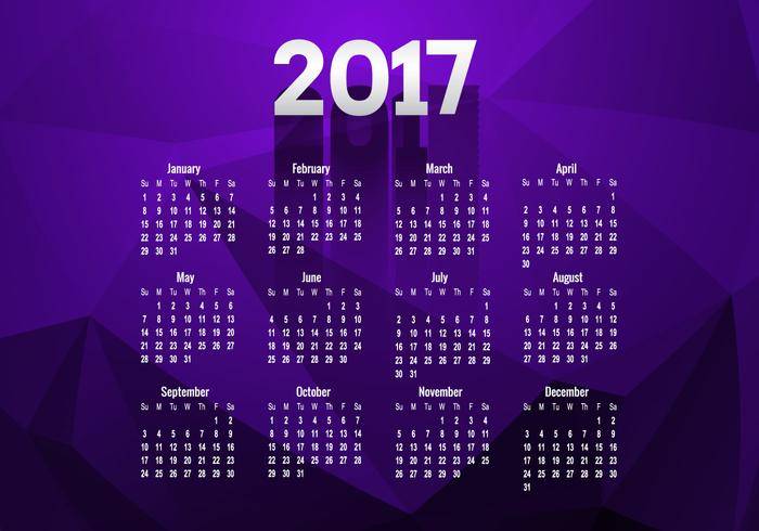 日历2017年