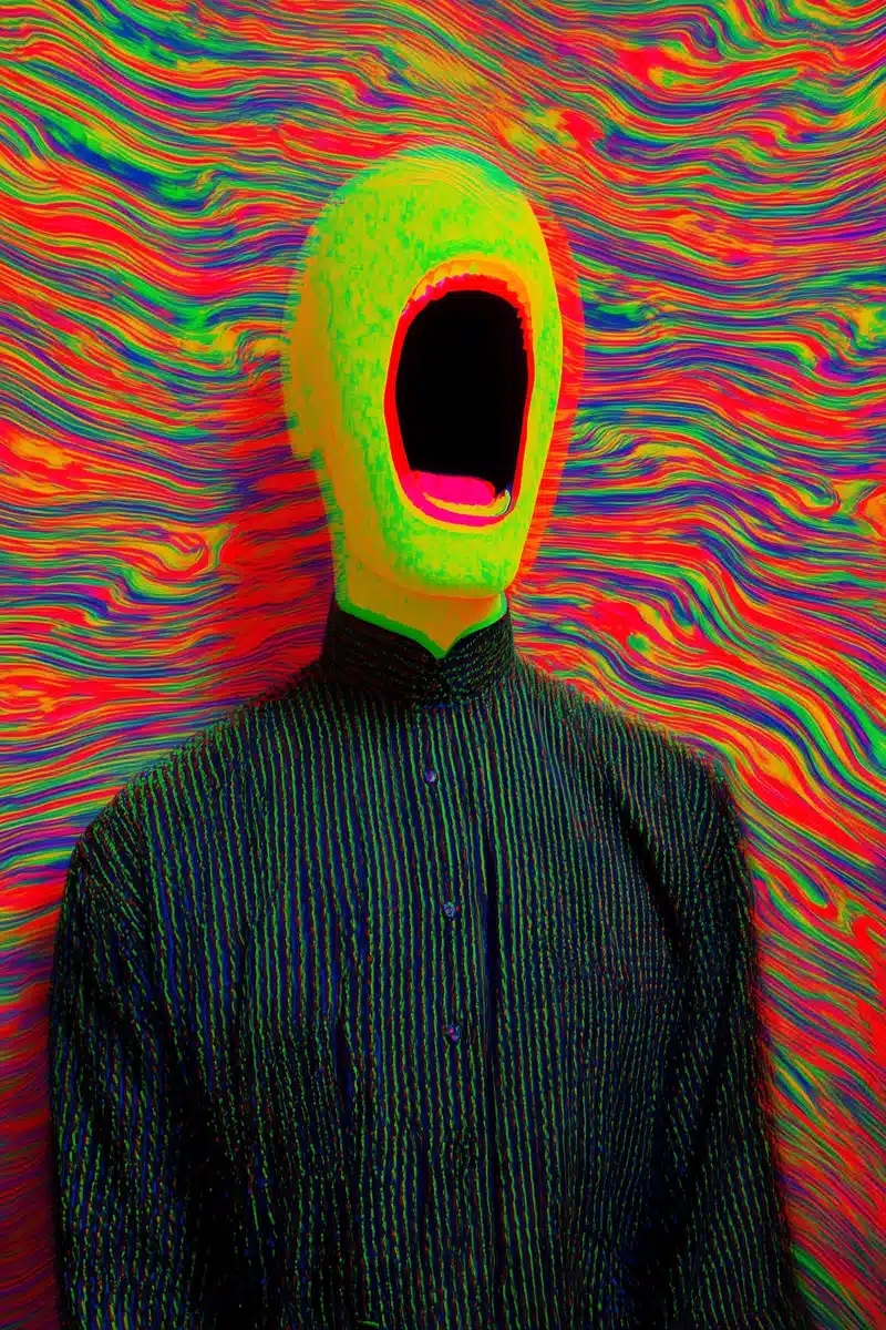 Psychedelic Chaos Illustration Midjourney提示词