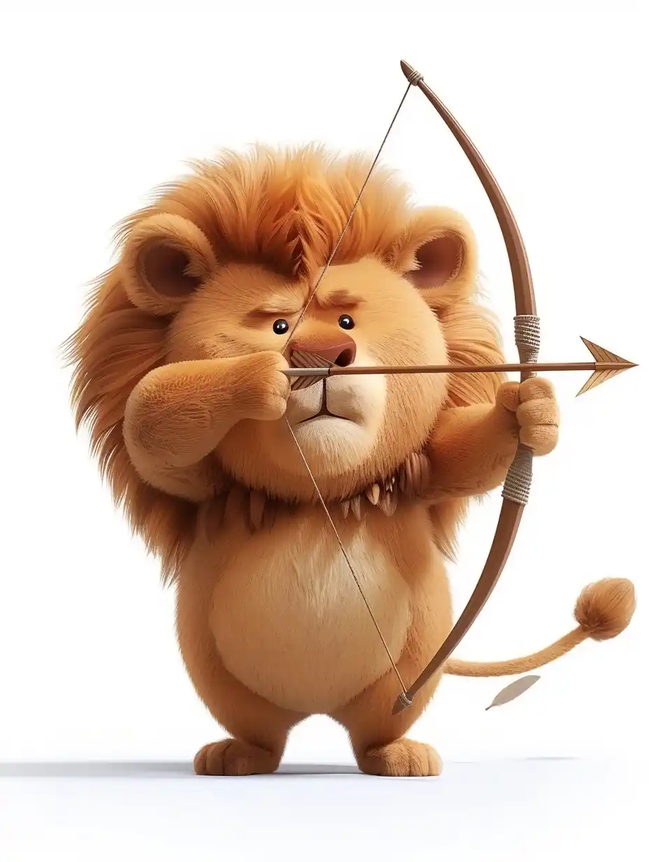 Fluffy Lion Archer Midjourney提示词