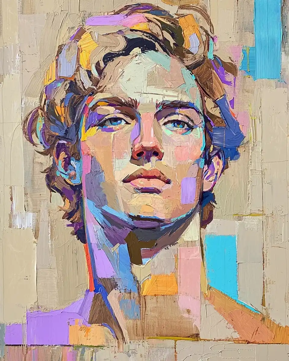Renaissance Apollo Impasto Portrait Midjourney提示词