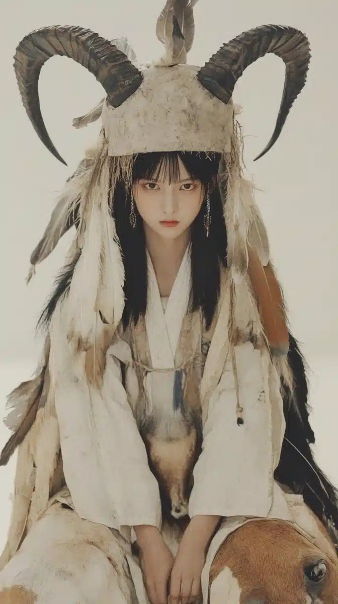 Realistic Tribal Model Portrait Midjourney提示词
