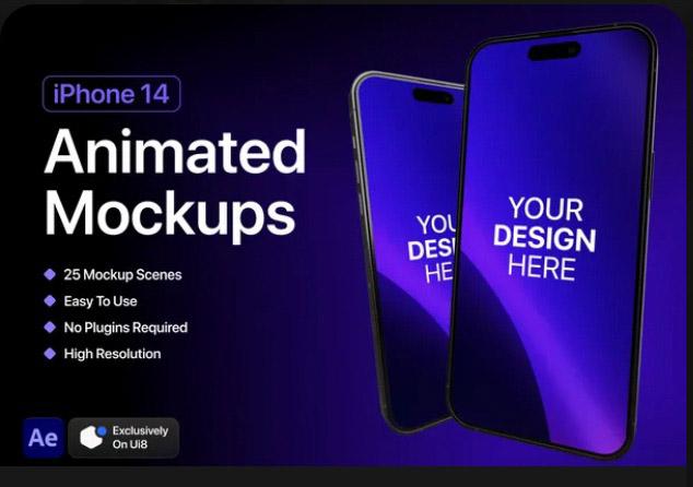 iPhone 14 Animated Mockups