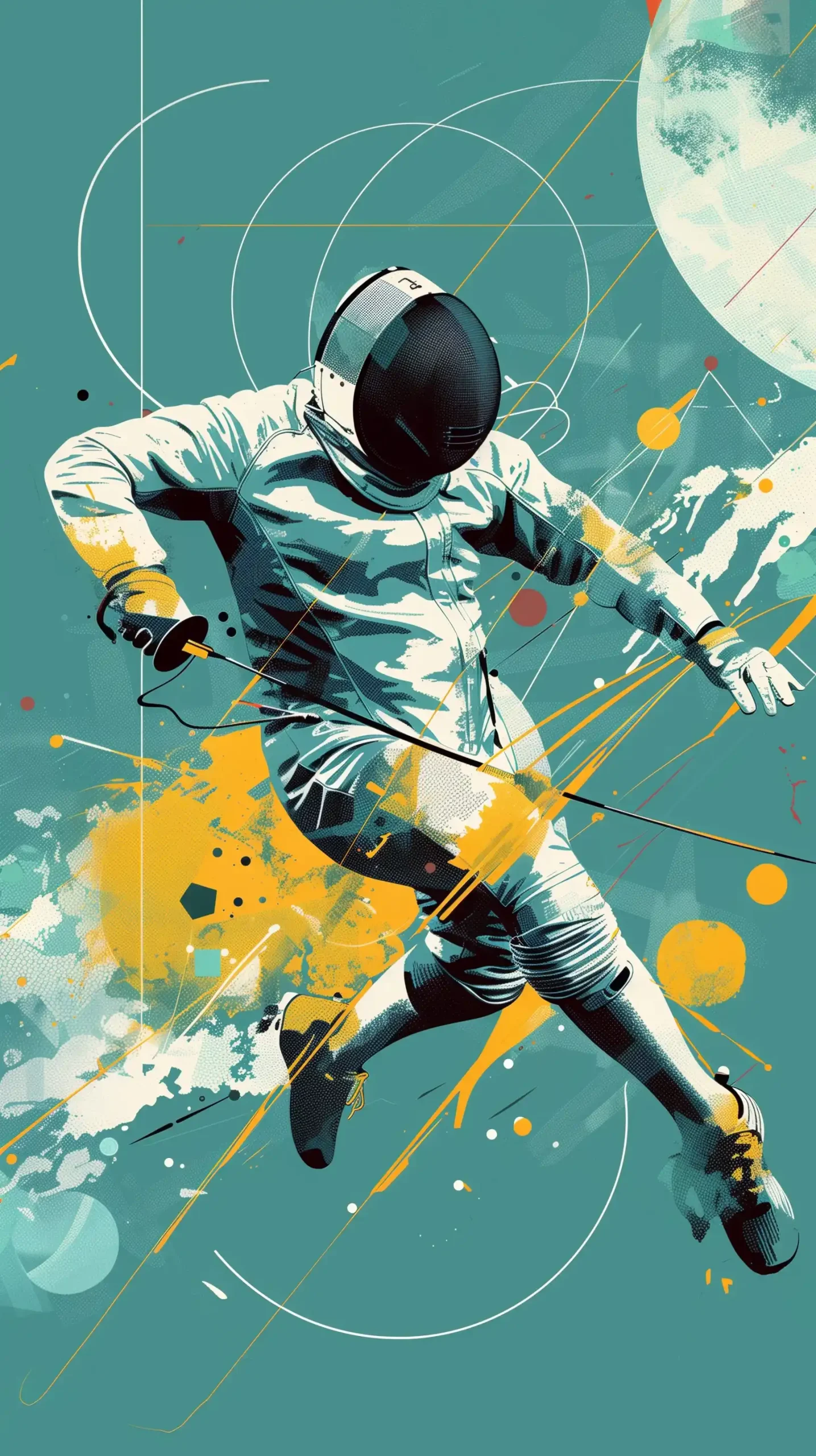 Bauhaus Fencing Fusion Midjourney提示词