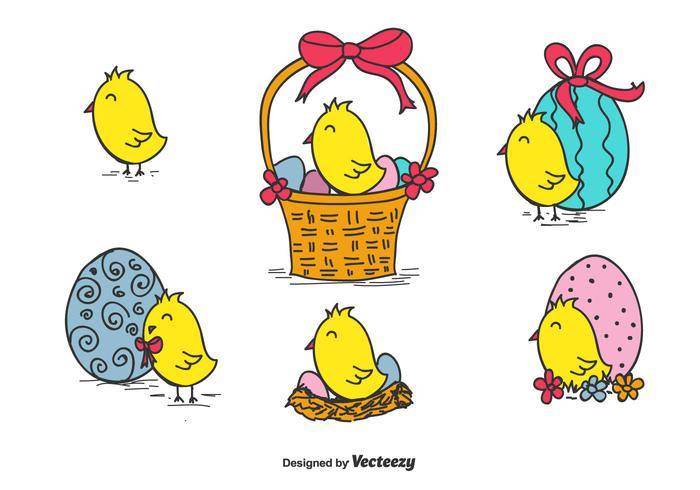 复活节小鸡矢量