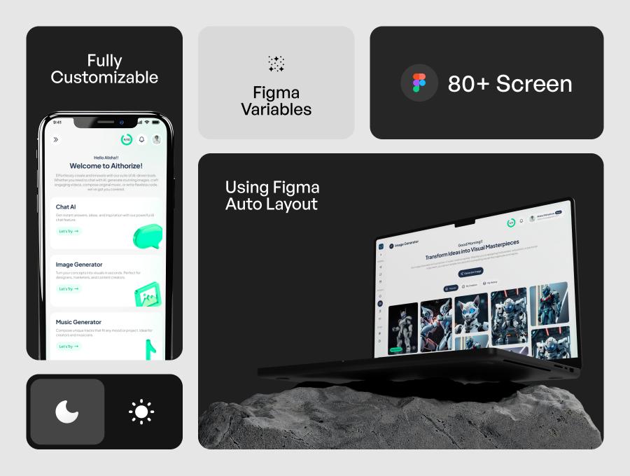Aithorize - AI Assistant Web App UI KIT AI助理Web应用UI工具包