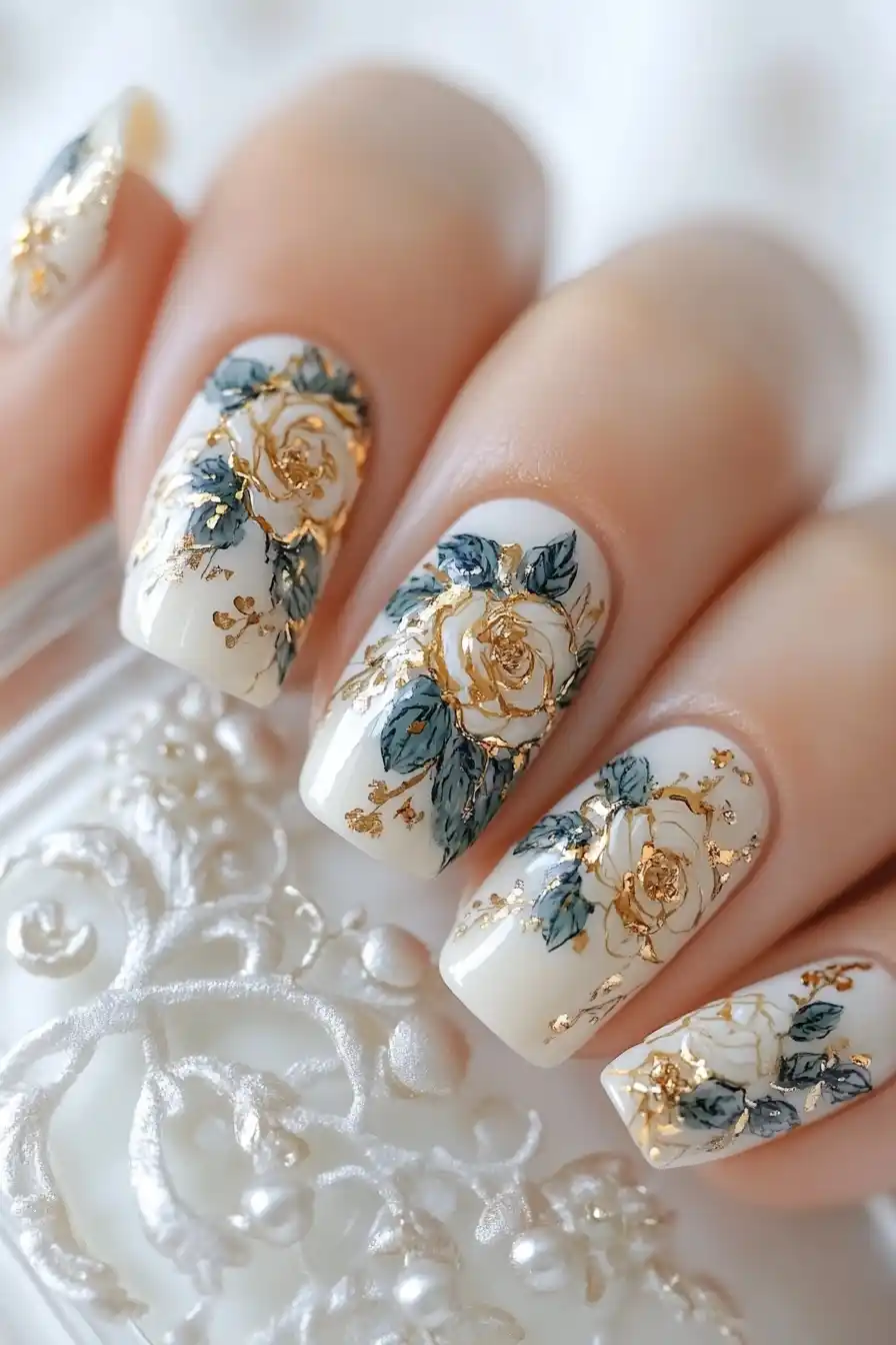 Photorealistic Calligraphy Nails Midjourney提示词