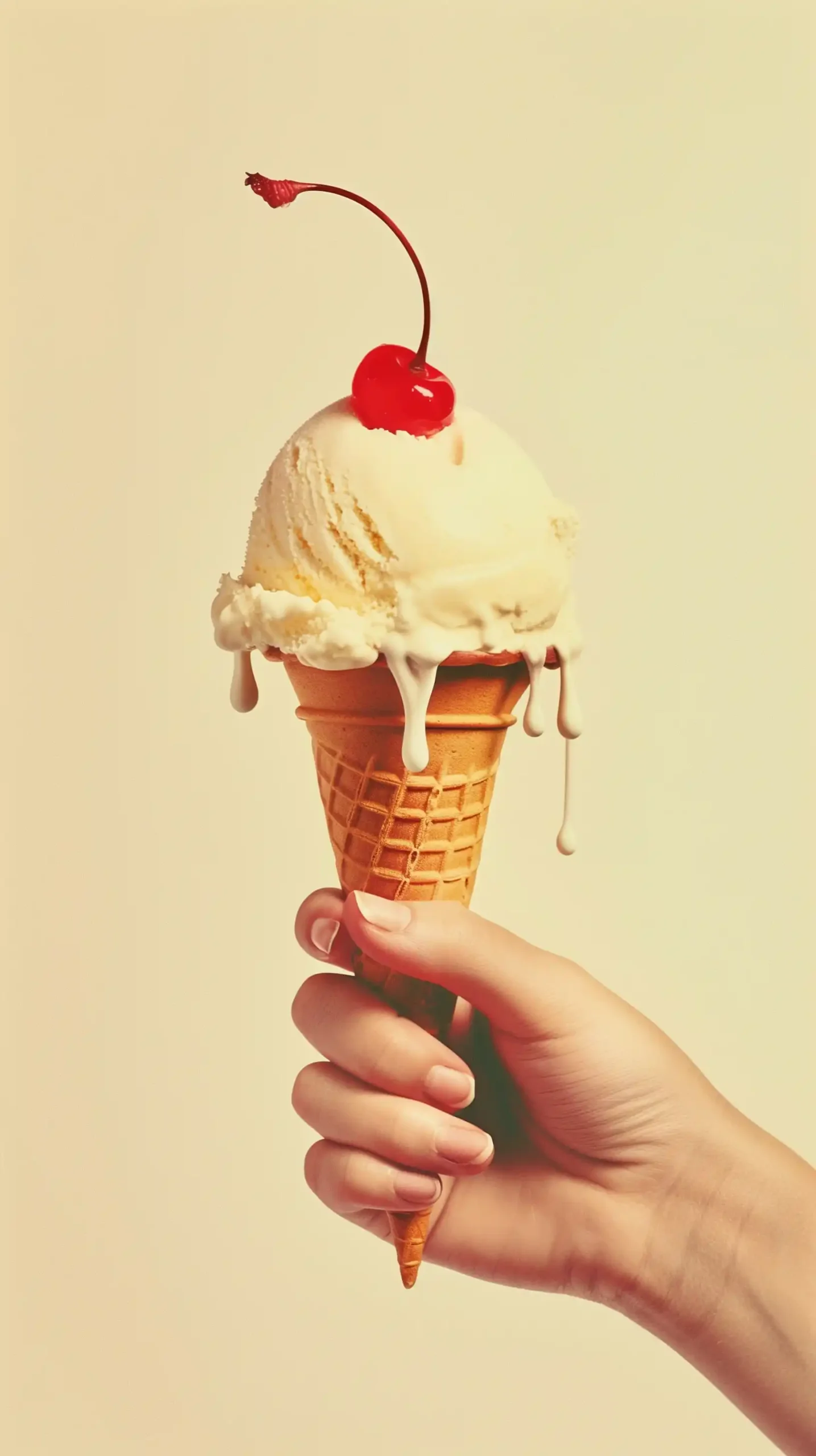 Retro Melting Ice Cream Midjourney提示词