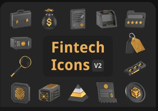 Fintech 3D Icons Pack Vol. 2