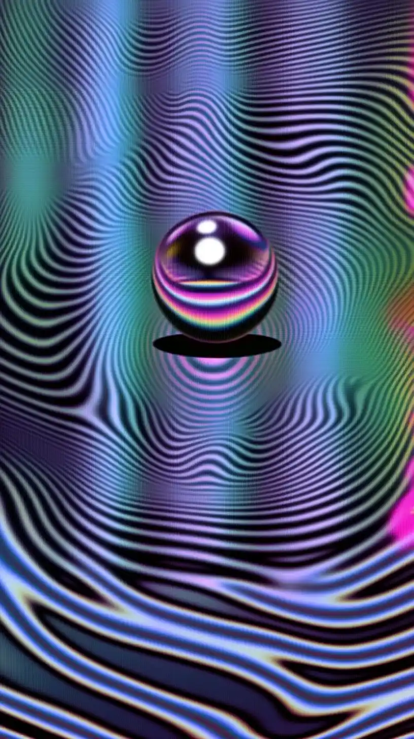 Flowing Lines with Sphere Midjourney提示词