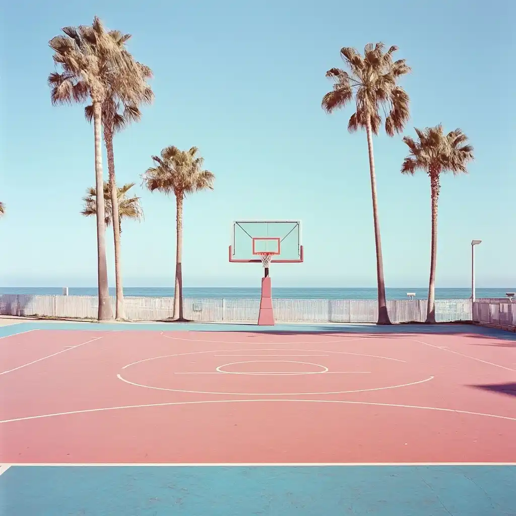 Urban Basketball Court Design Midjourney提示词