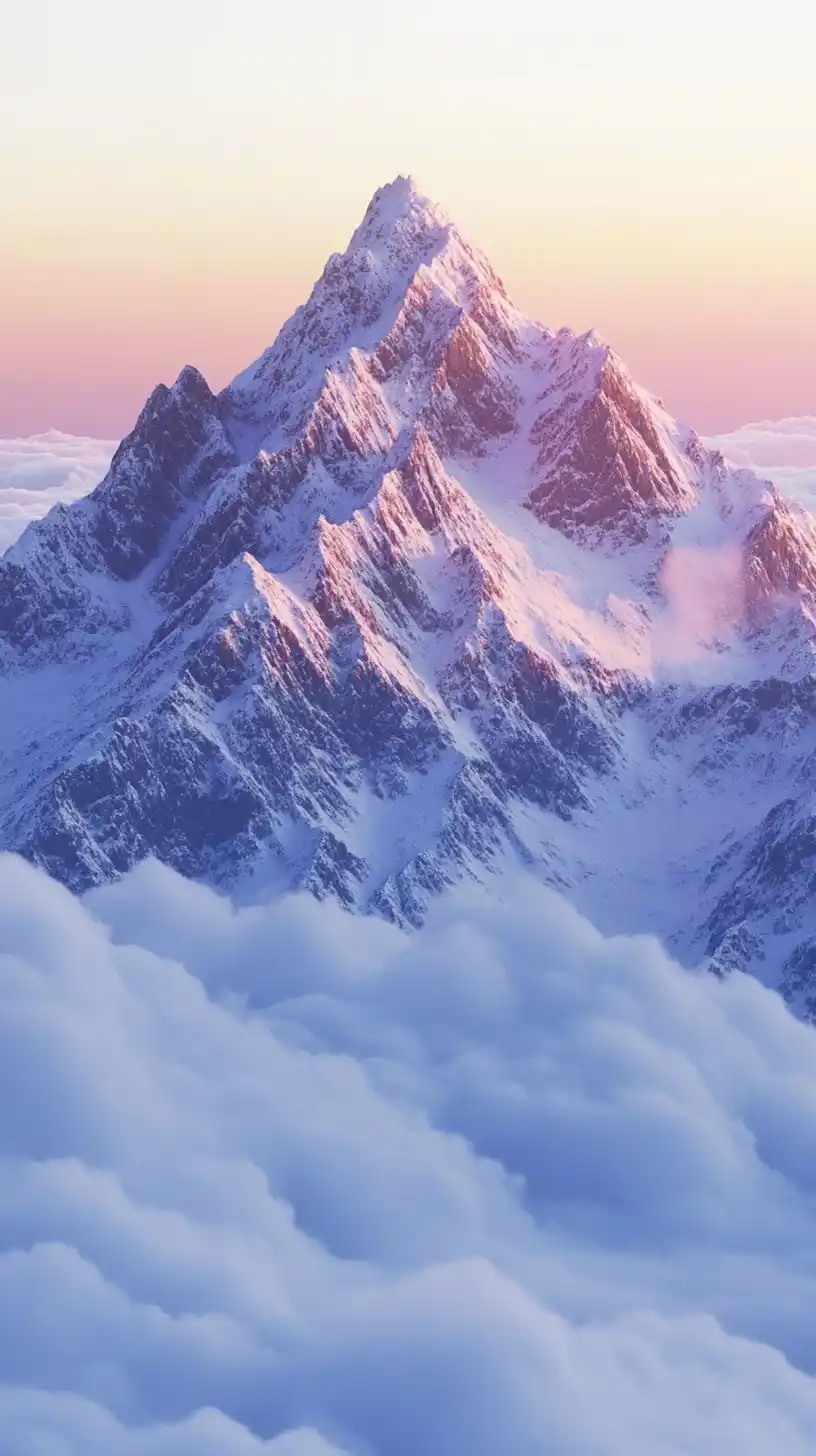 Sunset Sky Over Mountains Midjourney提示词