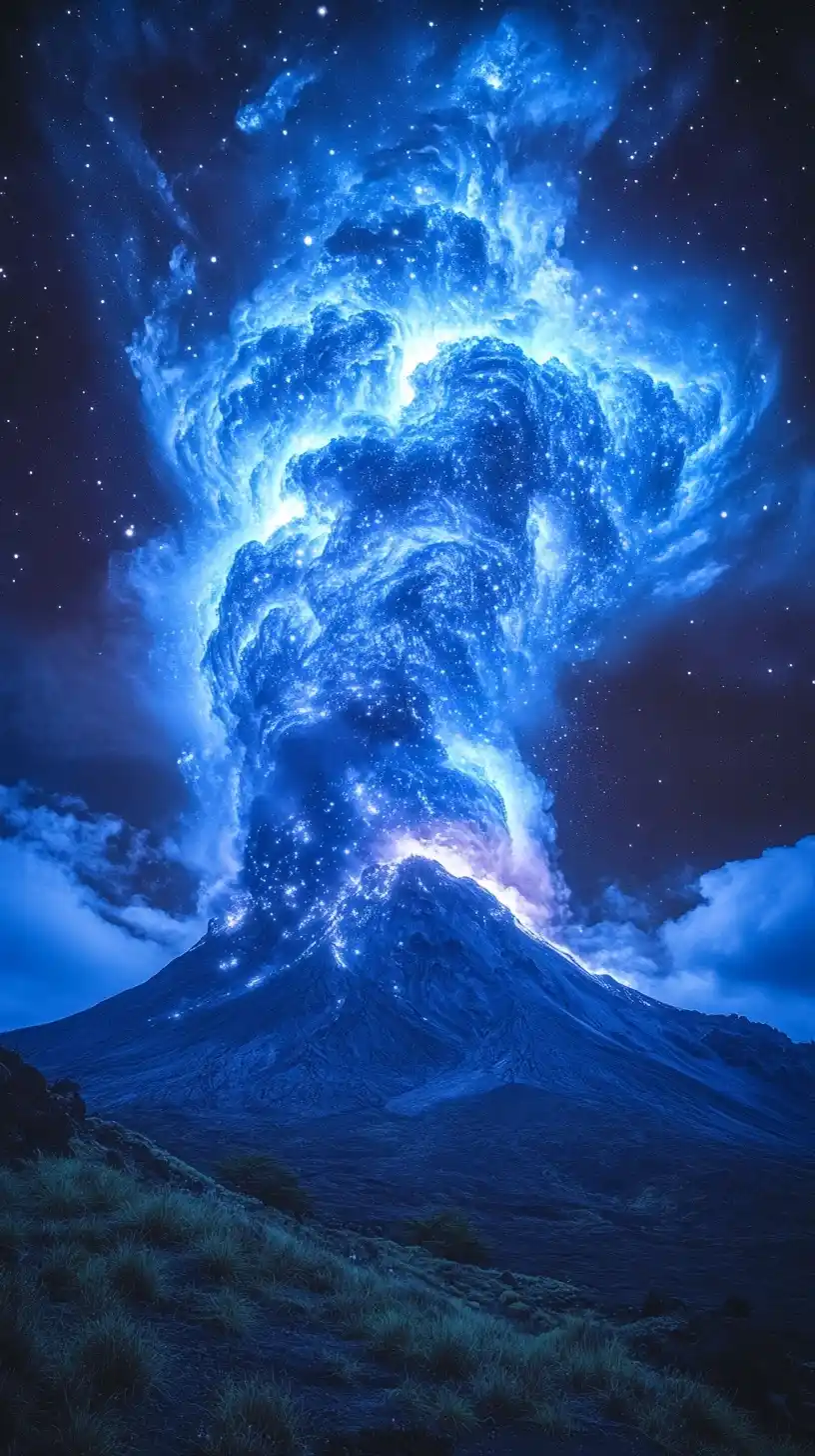 Ethereal Volcano Eruption Photography Midjourney提示词