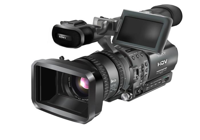 免费的HDR-FX1摄像机矢量