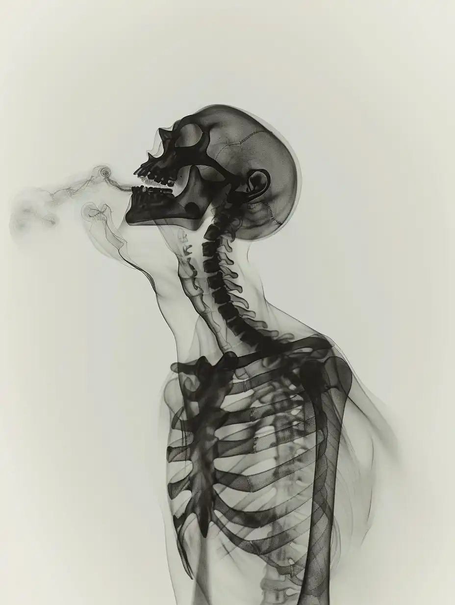 Minimalist Vampire X-Ray Midjourney提示词