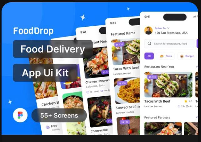 FoodDrop - Food Delivery UI KIT