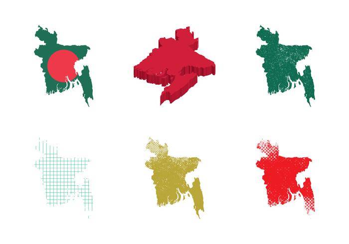 免费孟加拉国地图矢量图