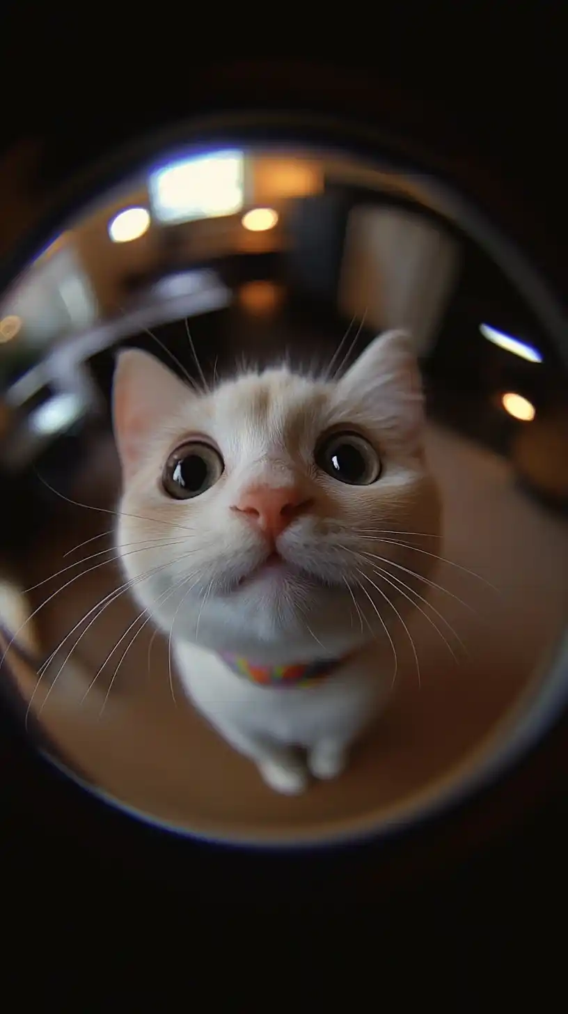 Fisheye Cat Portrait Midjourney提示词