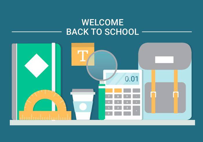 免费平面设计矢量学校配件