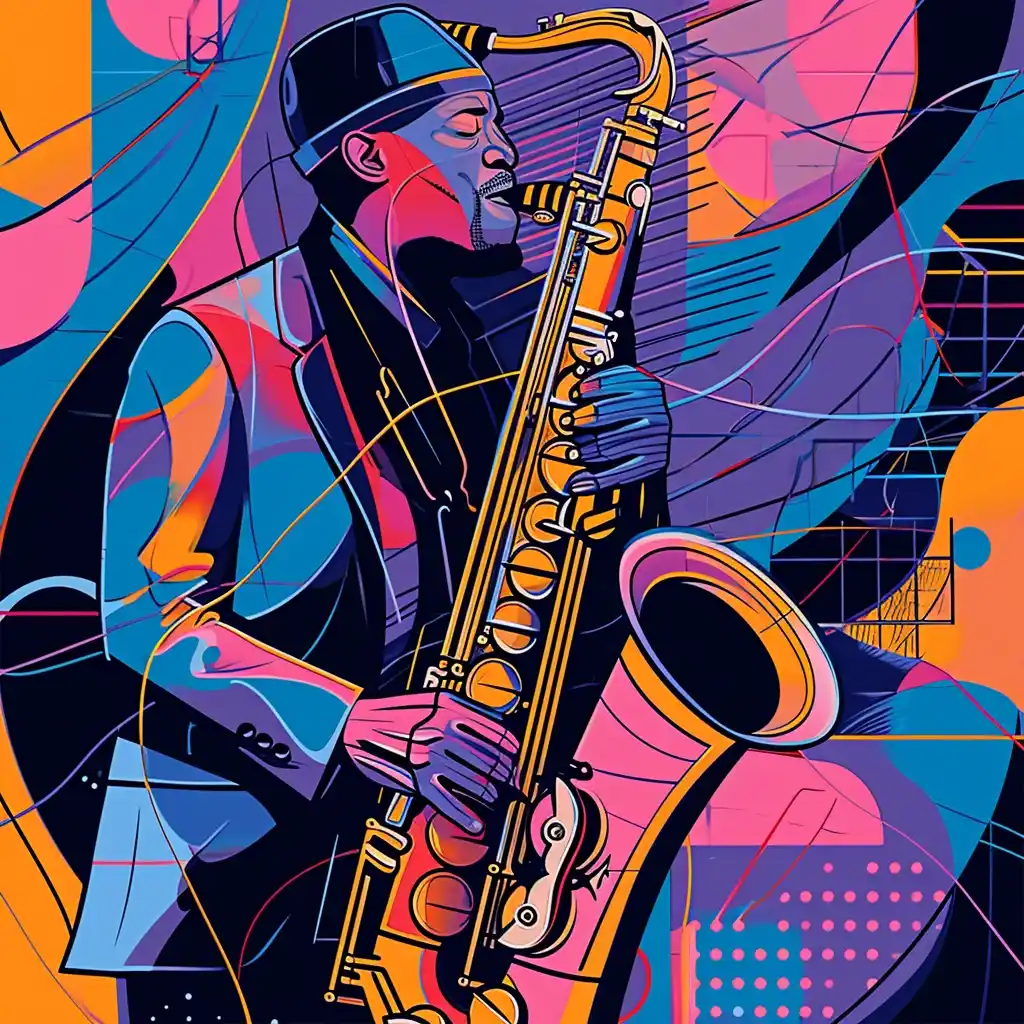 Jazz in Bold Graphics Midjourney提示词