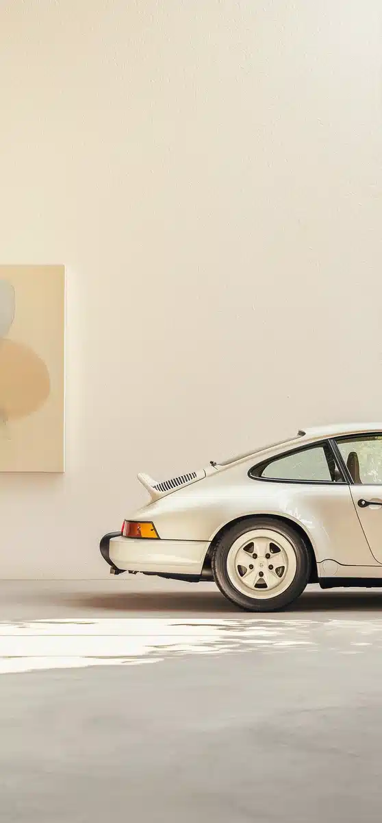 Porsche 964 in Garage Midjourney提示词