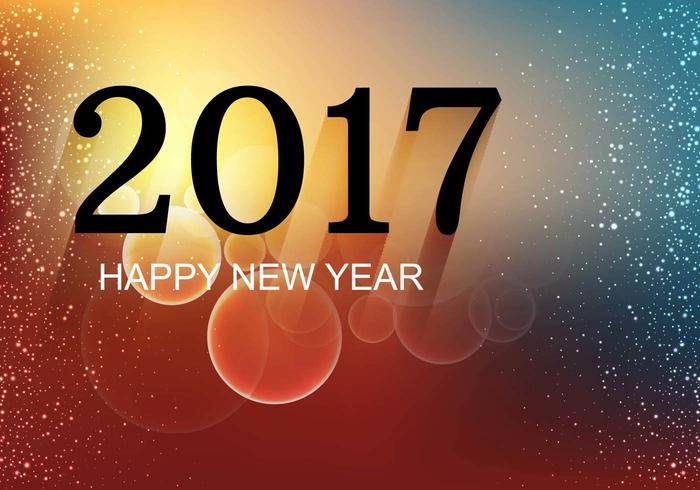 免费矢量新年2017年背景