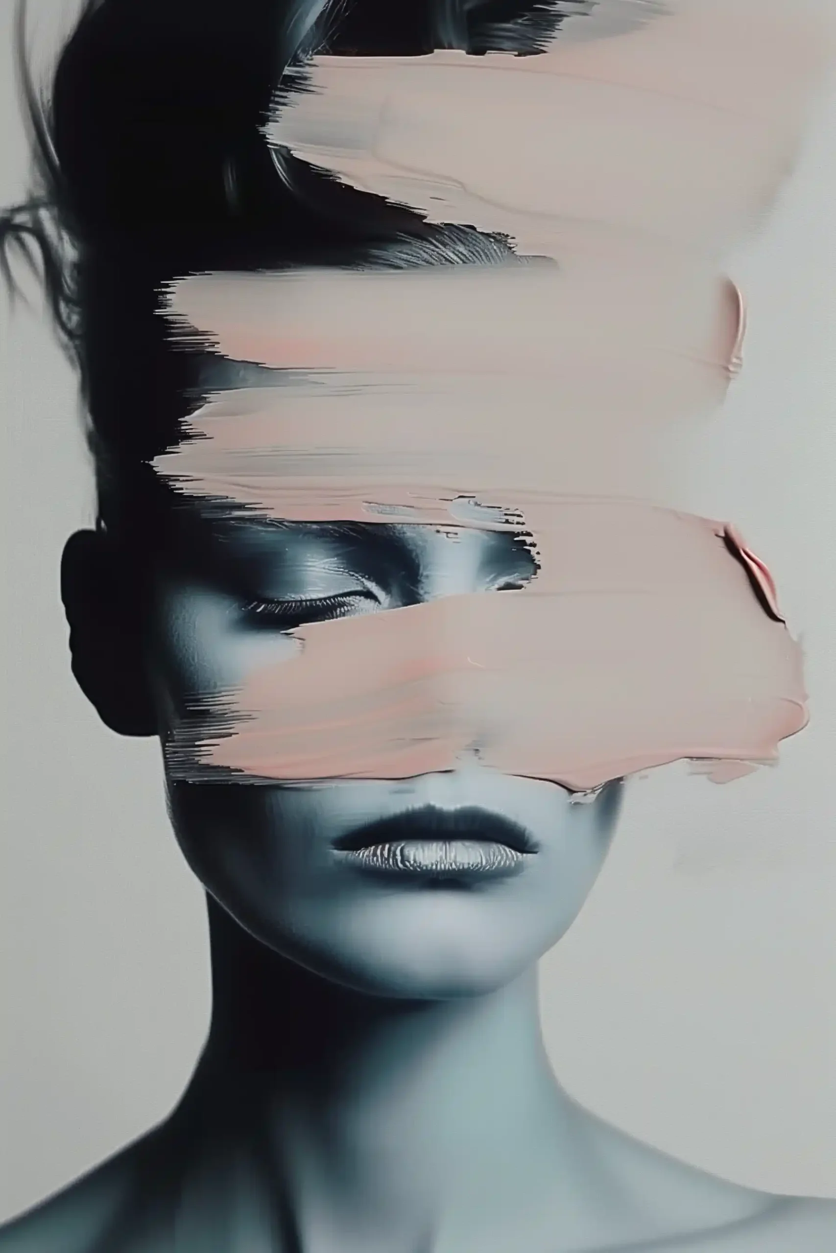 Abstract Impasto Portrait Midjourney 提示词生成效果