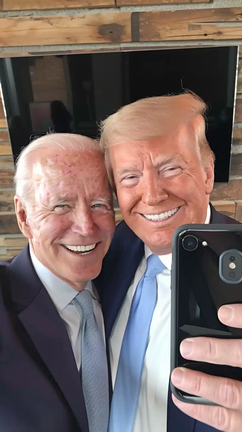 Presidential Selfie Duo Midjourney提示词