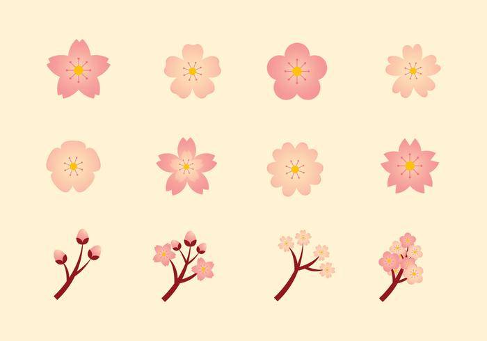 桃花矢量