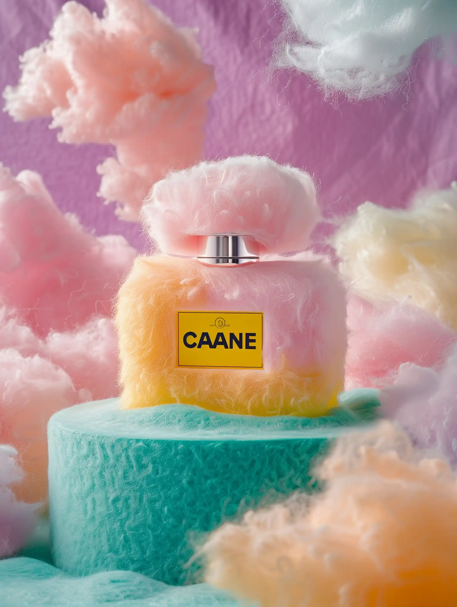Fluffy Perfume Podium Art Midjourney提示词